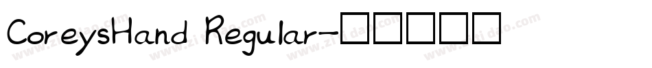 CoreysHand Regular字体转换
